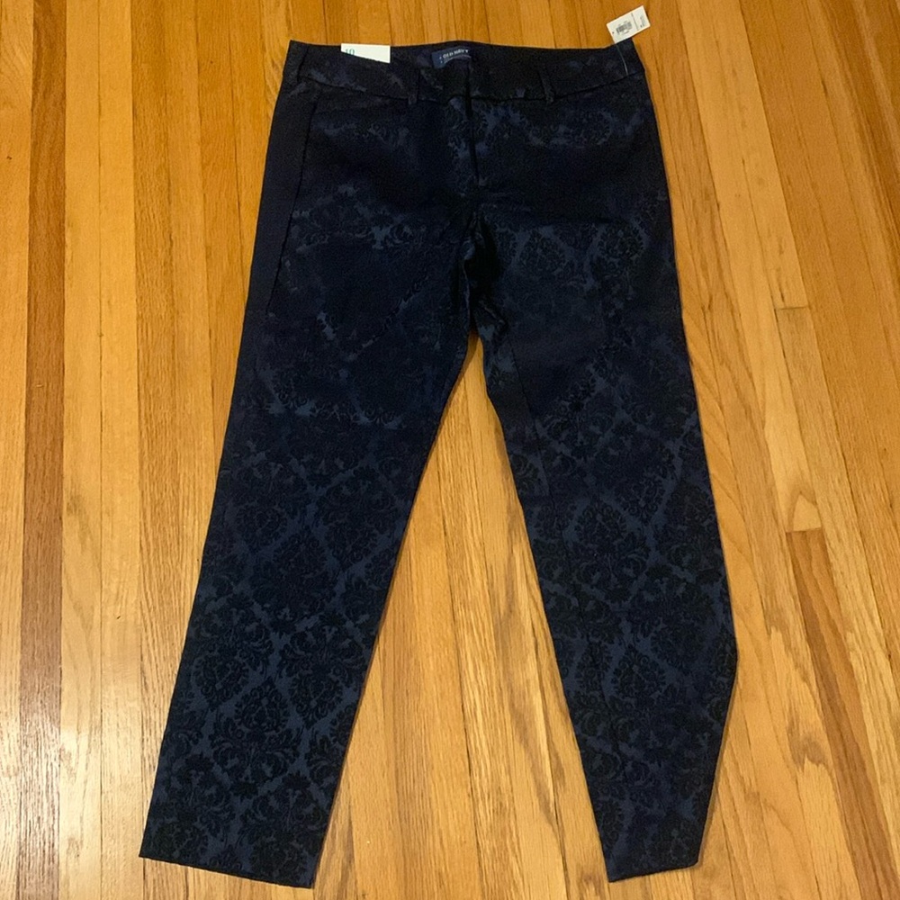 Pixie Pant Navy Blue with black accents size 10 regular